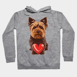 Valentine Yorkshire Terrier Shaped Chocolate Hoodie